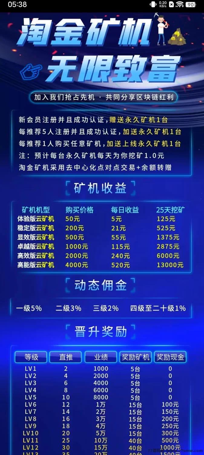 淘金矿机首码上线：领取永久挖机，收溢稳定不断！