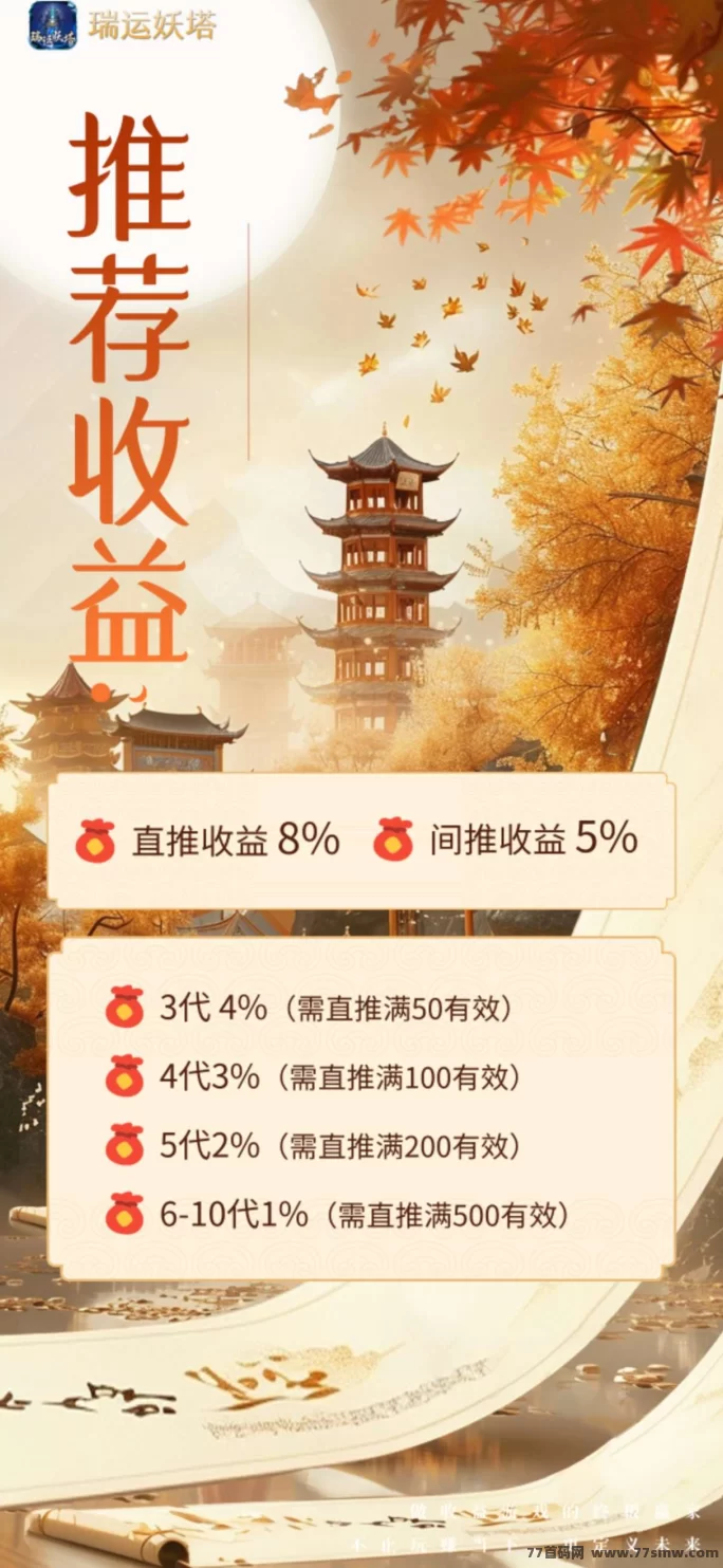 瑞运妖塔团长招募中，稳定收溢，灵活玩法，轻松赚取圆宝！