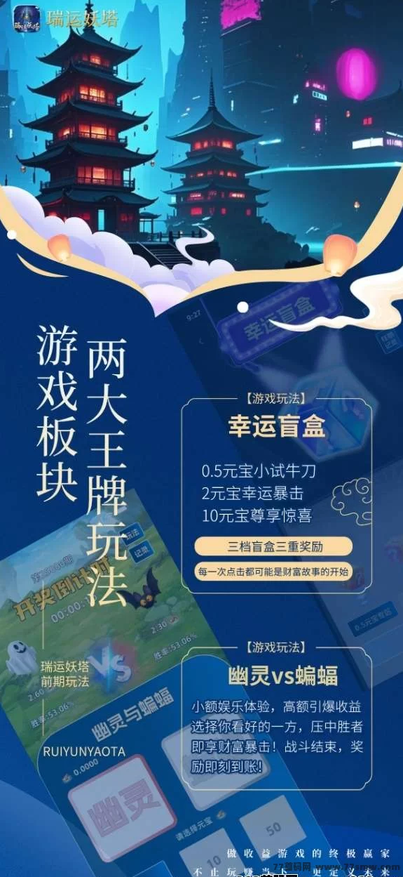 瑞运妖塔团长招募中，稳定收溢，灵活玩法，轻松赚取圆宝！