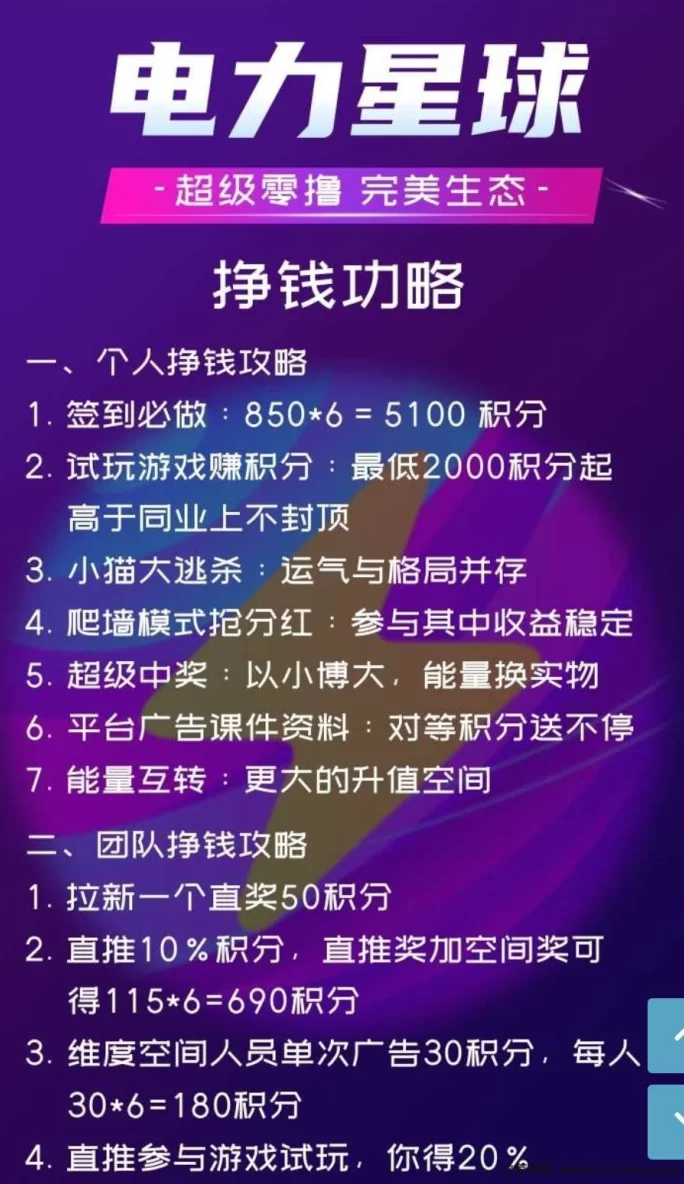 电力星球2025年度黑马！纯零撸赚米，3x3滑落新玩法！