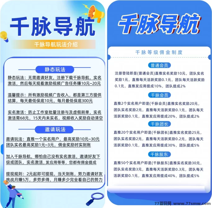 千脉导航攻略：每月稳定赚6000+，看视频广告轻松提取！