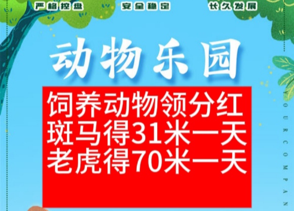 动物乐园分红版首码！扶持力度比较好