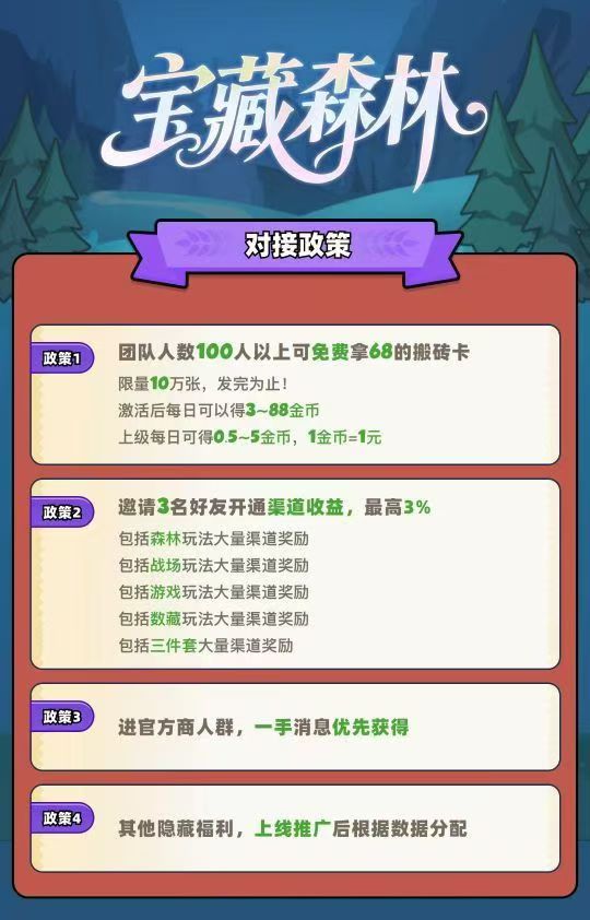 首码森林，免费送68搬砖卡，每日收益最低3米-88米，限量10万张