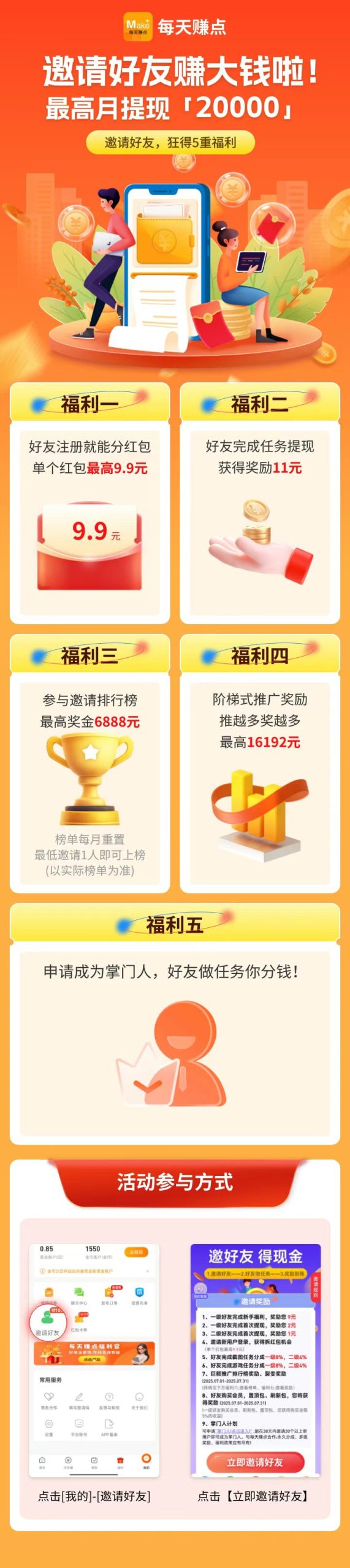 新悬赏兼职平台！拉一个拆一个两元红包，有推广能力的赶紧占位